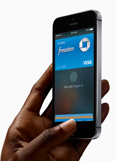 Apple Pay by iPhone 5 SE smartphone